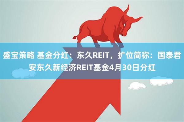 盛宝策略 基金分红：东久REIT，扩位简称：国泰君安东久新经济REIT基金4月30日分红